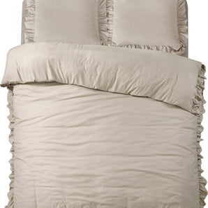 Dekbedovertrek Ruffles Taupe