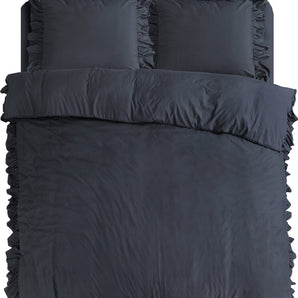 Dekbedovertrek Ruffles Antraciet