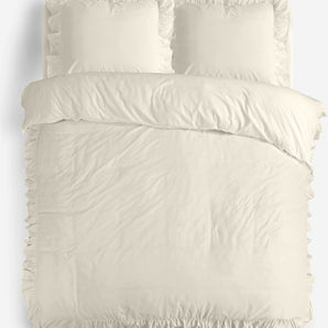 Dekbedovertrek Ruffles Beige