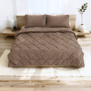 Dekbed Zonder Overtrek Velvet Taupe/Bruin
