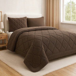 Dekbed Zonder Overtrek Teddy Taupe/Bruin
