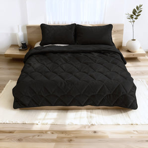 Dekbed Zonder Overtrek Velvet Zwart/Grijs