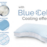 3D Blue Cell Tech Verkoelend Microgel Neksteun Kussen - Dromen & Wonen