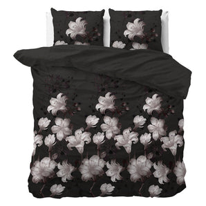 Dekbedovertrek Dark Flower Zwart