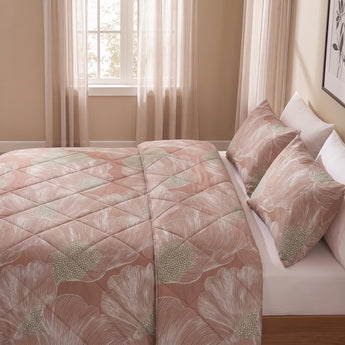 Lazy dekbed zonder overtrek katoen Veer terracotta tweepersoons