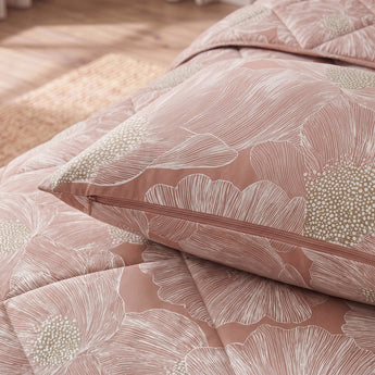 Lazy dekbed zonder overtrek katoen Veer terracotta tweepersoons
