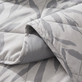 Lazy dekbed zonder overtrek katoen Garden Zen grijs tweepersoons
