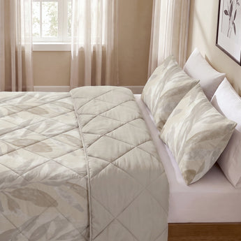 Lazy dekbed zonder overtrek katoen Gacho taupe tweepersoons