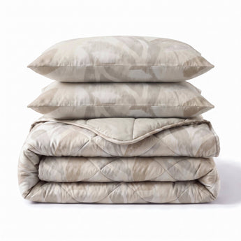 Lazy dekbed zonder overtrek katoen Gacho taupe tweepersoons