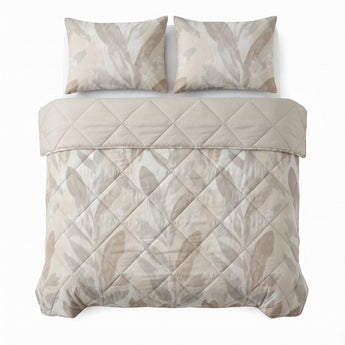 Lazy dekbed zonder overtrek katoen Gacho taupe tweepersoons