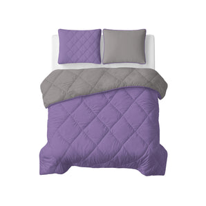 Dekbed zonder Overtrek Diamond Lavendel/Grijs