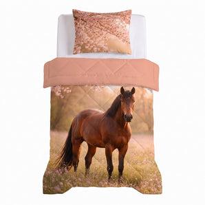 Dekbed Zonder Overtrek Luxe Paard Roze