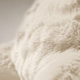 Bedrest Pompom Beige – Luxe Faux Fur Rugsteunkussen met Pompom (34x50 cm) - Dromen & Wonen