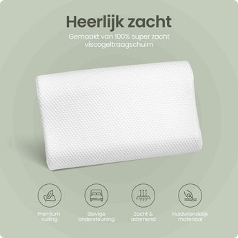 Dreamhouse Hoofdkussen Contour - Tegen Nek en Schouderklachten - 60x35 - Dromen & Wonen