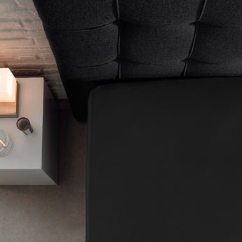 Dreamhouse Jersey Hoeslaken Zwart - Dromen & Wonen