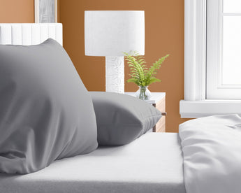 Dreamhouse Kussensloop - 2 Stuks - Flanel - Zacht - Grijs - 60x70 - Dromen & Wonen