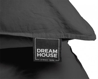 Dreamhouse Stone Washed Antraciet Dekbedovertrek - Dromen & Wonen