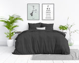 Dreamhouse Stone Washed Antraciet Dekbedovertrek - Dromen & Wonen