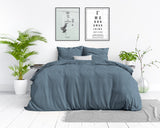 Dreamhouse Stone Washed Blauw Dekbedovertrek - Dromen & Wonen