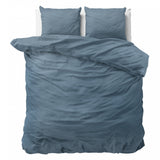 Dreamhouse Stone Washed Blauw Dekbedovertrek - Dromen & Wonen