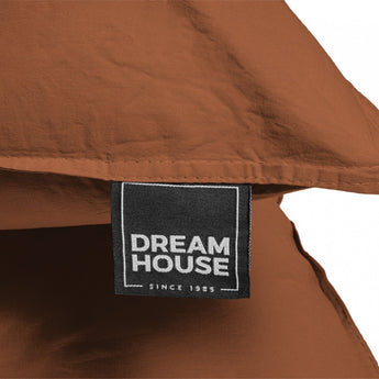 Dreamhouse Stone Washed Bruin Dekbedovertrek - Dromen & Wonen