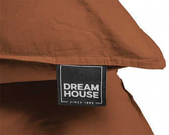 Dreamhouse Stone Washed Bruin Dekbedovertrek - Dromen & Wonen