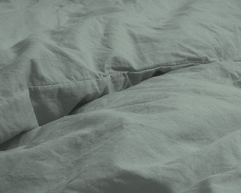 Dreamhouse Stone Washed Groen Dekbedovertrek - Dromen & Wonen