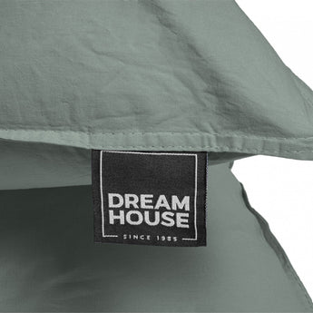Dreamhouse Stone Washed Groen Dekbedovertrek - Dromen & Wonen
