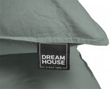 Dreamhouse Stone Washed Groen Dekbedovertrek - Dromen & Wonen