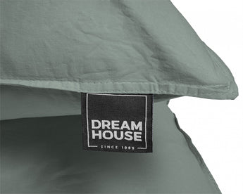 Dreamhouse Stone Washed Groen Dekbedovertrek - Dromen & Wonen
