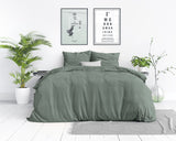 Dreamhouse Stone Washed Groen Dekbedovertrek - Dromen & Wonen