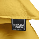 Dreamhouse Stone Washed Okergeel Dekbedovertrek - Dromen & Wonen