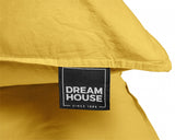 Dreamhouse Stone Washed Okergeel Dekbedovertrek - Dromen & Wonen
