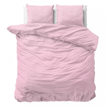Dreamhouse Stone Washed Roze Dekbedovertrek - Dromen & Wonen