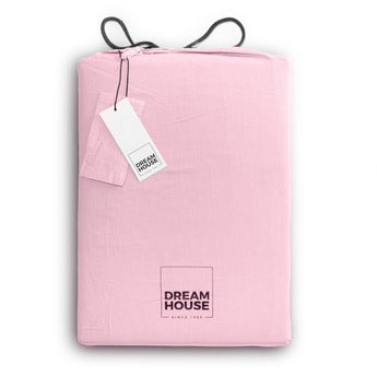 Dreamhouse Stone Washed Roze Dekbedovertrek - Dromen & Wonen
