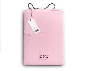 Dreamhouse Stone Washed Roze Dekbedovertrek - Dromen & Wonen