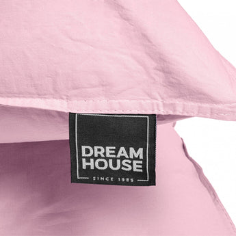 Dreamhouse Stone Washed Roze Dekbedovertrek - Dromen & Wonen