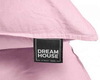 Dreamhouse Stone Washed Roze Dekbedovertrek - Dromen & Wonen