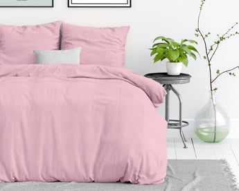 Dreamhouse Stone Washed Roze Dekbedovertrek - Dromen & Wonen