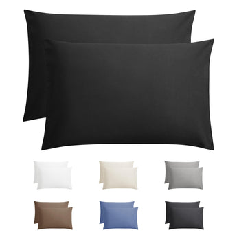 Kussensloop - 2 Stuks - 100% Katoen - Zwart - 60x70 - Dromen & Wonen