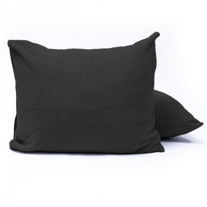 Kussensloop - 2 Stuks - Teddyfleece - Antraciet - 60x70 - Dromen & Wonen