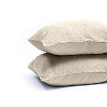 Kussensloop - 2 Stuks - Teddyfleece - Creme - 60x70 - Dromen & Wonen