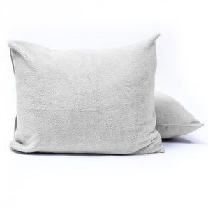 Kussensloop - 2 Stuks - Teddyfleece - Grijs - 60x70 - Dromen & Wonen