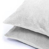 Kussensloop - 2 Stuks - Teddyfleece - Grijs - 60x70 - Dromen & Wonen