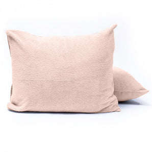 Kussensloop - 2 Stuks - Teddyfleece - Roze - 60x70 - Dromen & Wonen
