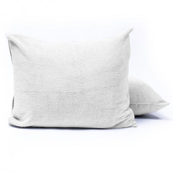 Kussensloop - 2 Stuks - Teddyfleece - Wit - 60x70 - Dromen & Wonen