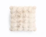 Pom Rabbit Fur Sierkussen Beige 50x50 cm – Zacht Imitatie Konijnenbont met Rits - Dromen & Wonen