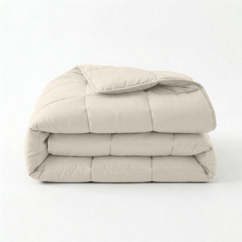 Primaviera Deluxe Dekbed en Overtrek in 1 – Perkal Hotel – Beige - Dromen & Wonen