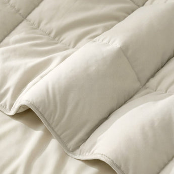 Primaviera Deluxe Dekbed en Overtrek in 1 – Perkal Hotel – Beige - Dromen & Wonen