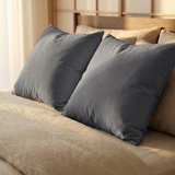 Primaviera Deluxe Kussenslopen – Perkal Hotel – Antraciet (2 - Pack) - Dromen & Wonen